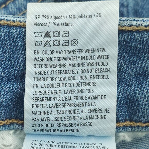 American Eagle Mom Jeans High Rise Ankle Stretch Womens Size 6 Light Wash Denim - Picture 13 of 13